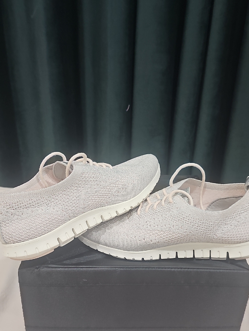 Cole Haan Pale Pink Knit Lace-Up Women's Sneakers